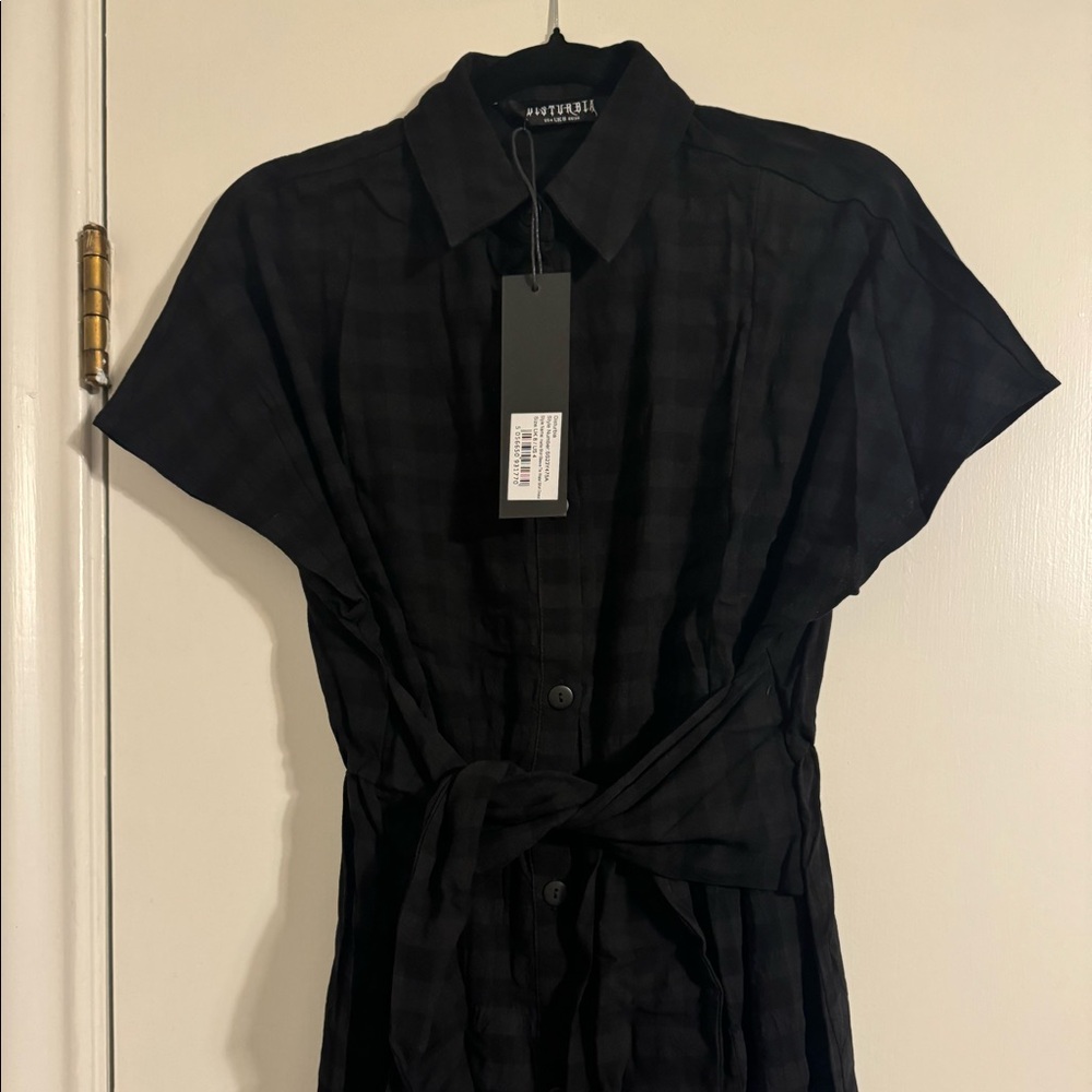 Disturbia NWT Hattie shirt sleeve tie waist shirt dress